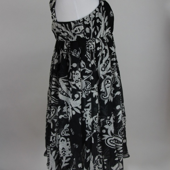 INC INTERNATIONAL CONCEPTS Black/White Silk Dress - Picture 7 of 8